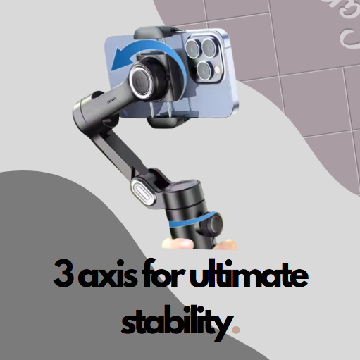 3-Axis Handheld Gimbal Stabilizer for Smartphone with Fill Light And Wireless charging